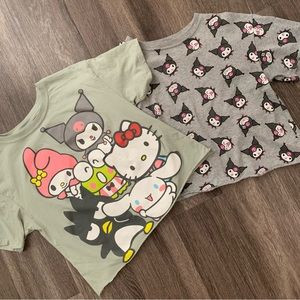 2 Sanrio Cropped Tees! NWOT